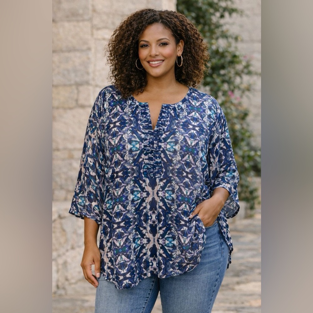 Coldwater Creek, Women’s blouse 3/4 sleeves, Size: 2X.